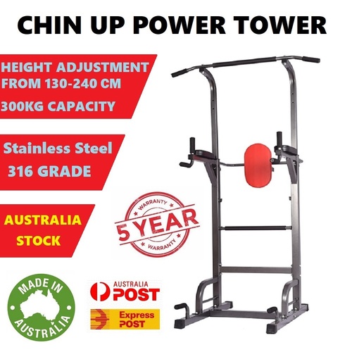 Power Tower Chin Up Bar Push Pull Up Knee Raise Gym Station Weight Bench